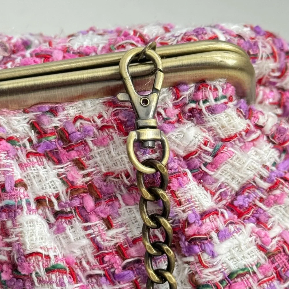 Anthropologie Audrey‎ Clutch Versatile With Removable Metal Strap